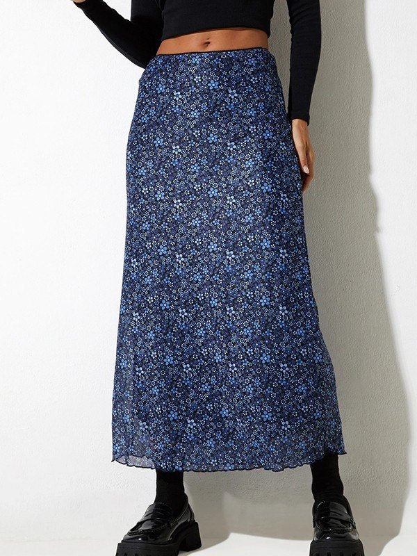 EMMIOL Vintage Floral Maxi Skirt