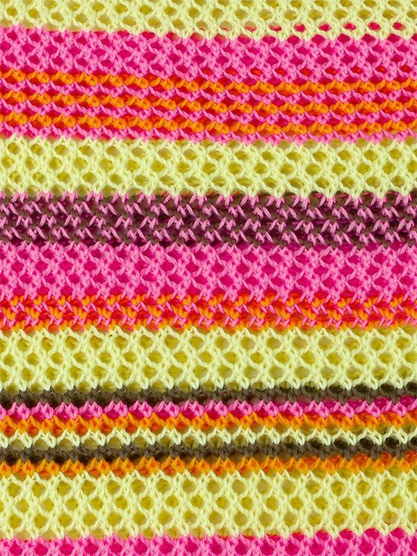 EMMIOL Vestido largo de croché sin mangas a rayas con bloques de color