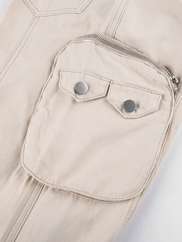 EMMIOL Jeans cargo Y2K con cordón en los puños