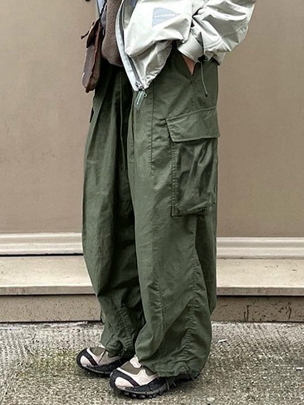 Emmiol Free shipping 2026 Vintage Punk Baggy Parachute Cargo Pants