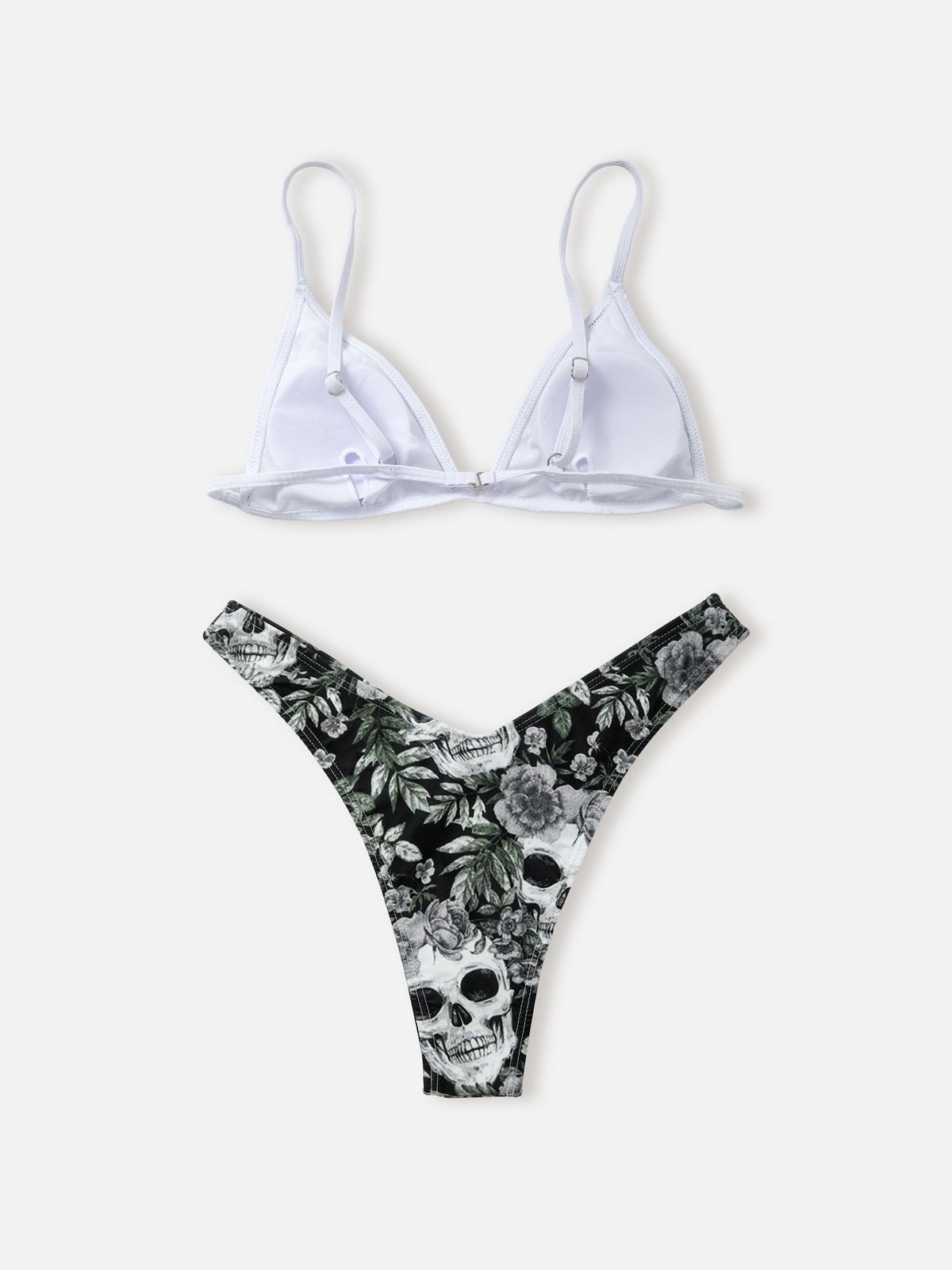 EMMIOL Cross Skull Print Bikini Set