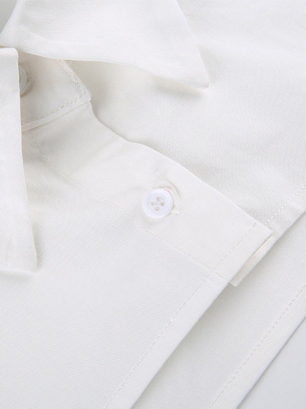 EMMIOL Weiße langärmlige Bolero-Bluse