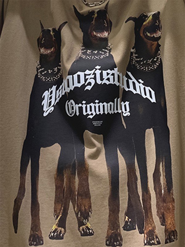 EMMIOL Camiseta con estampado de animales para hombre