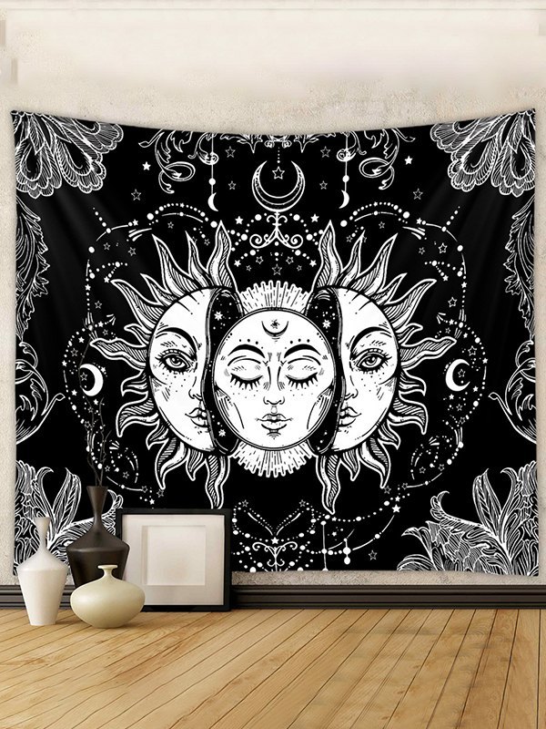 EMMIOL Celestial Sun Moon Print Tapestry