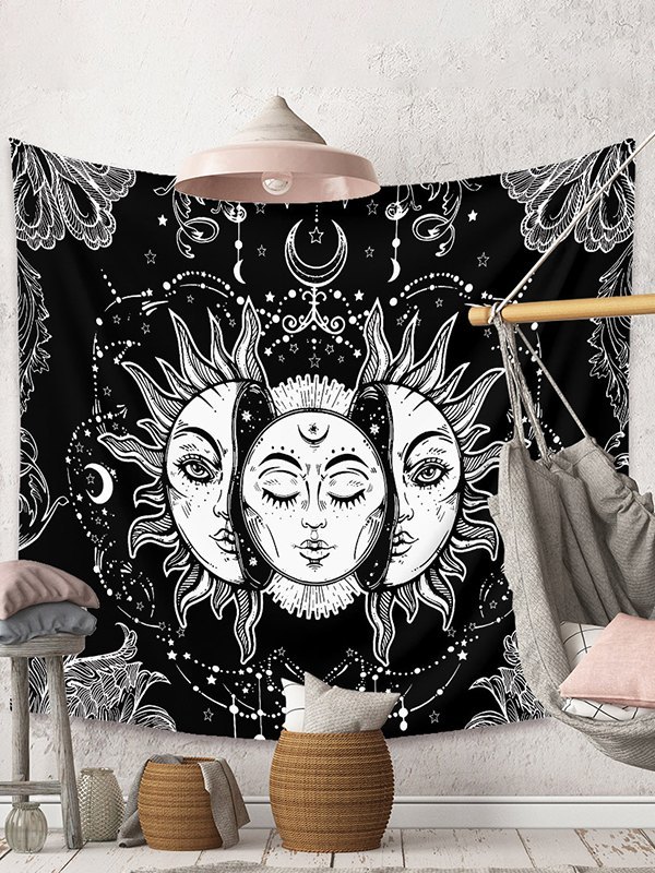 EMMIOL Celestial Sun Moon Print Tela decorativa