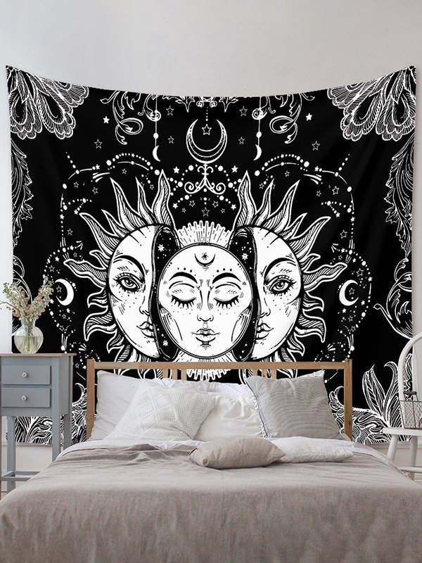 EMMIOL Celestial Sun Moon Print Tela decorativa