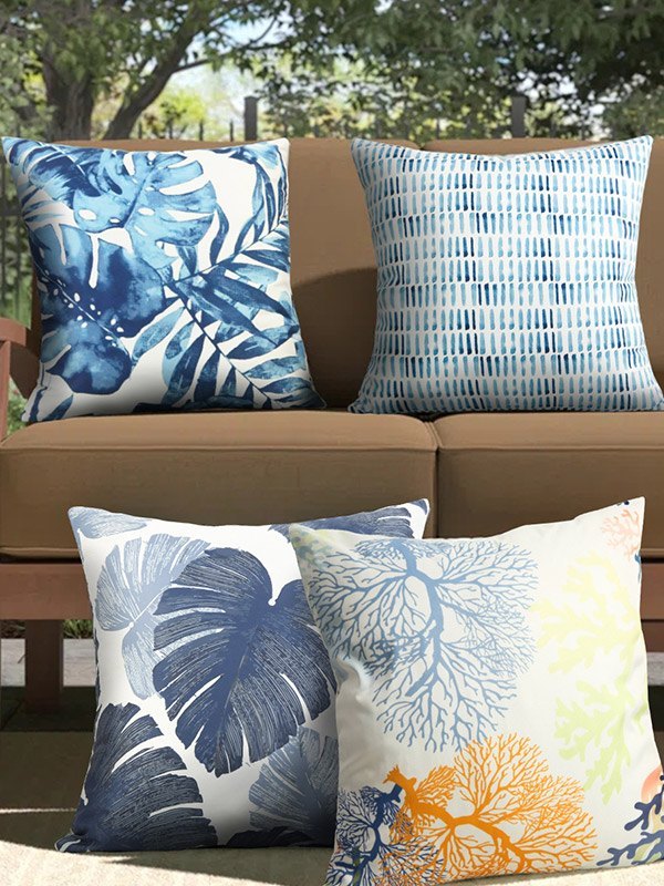 Emmiol Free shipping 2023 Boho Print Water Proof Pillow Case Orange in