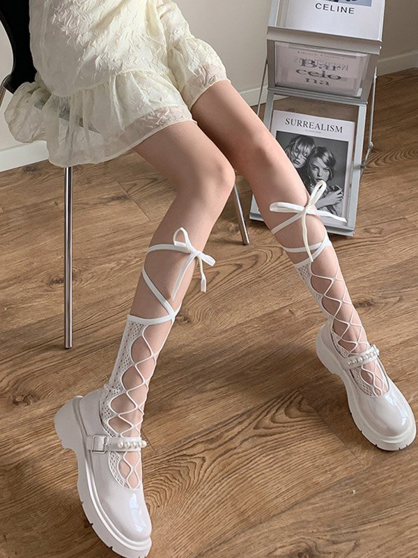 EMMIOL Criss Cross Lace Up Socks