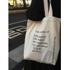 EMMIOL Borsa shopper in tela con lacci con grafica lettera