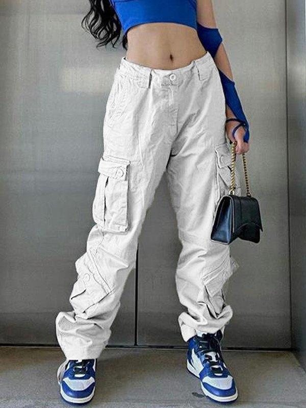 EMMIOL Straight Leg Vintage Y2K Cargo Jeans