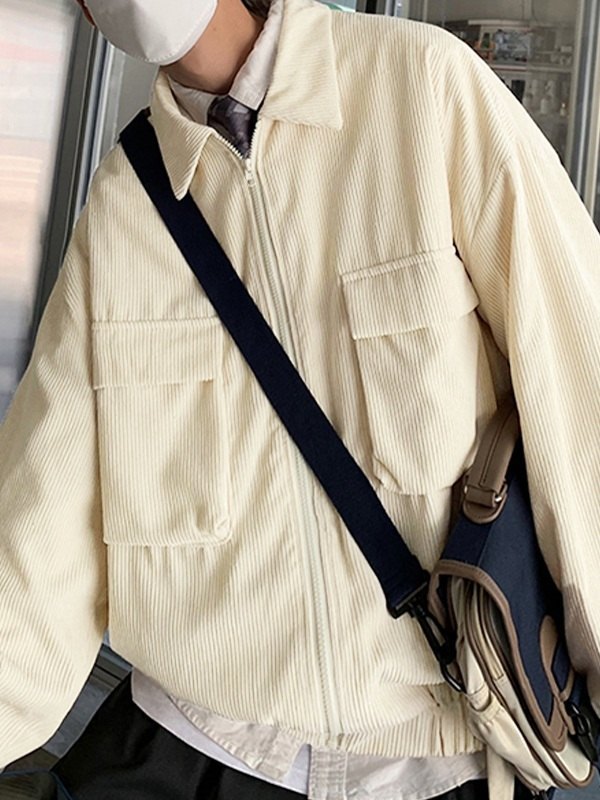 EMMIOL Cordjacke mit Reißverschluss für Herren