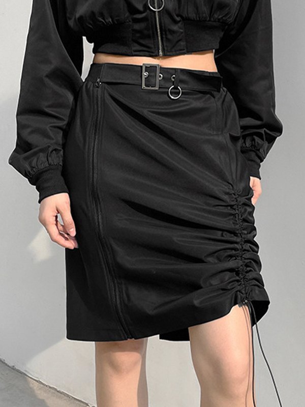 Emmiol Envío gratis 2024 Falda cargo tipo paracaídas con cremallera y