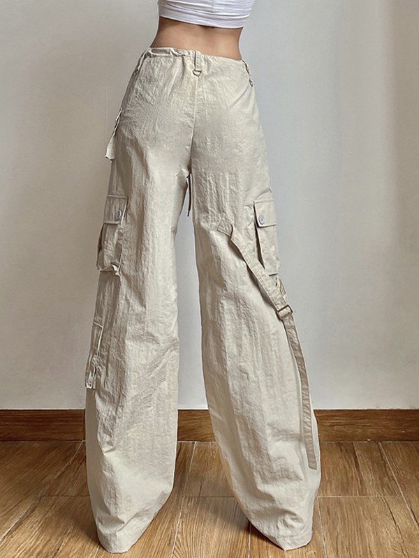pantaloni lunghi casual lucidi a vita e larga - Switzerland