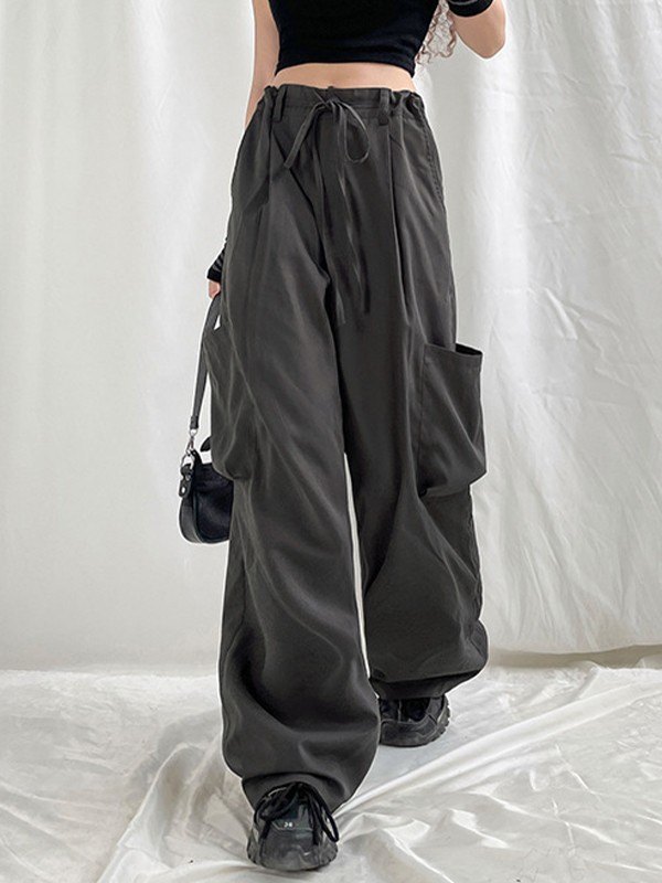 Cargohose Mädchen Y2k Baggy Track Pants Teenager Y2K Weites Bein Hosen