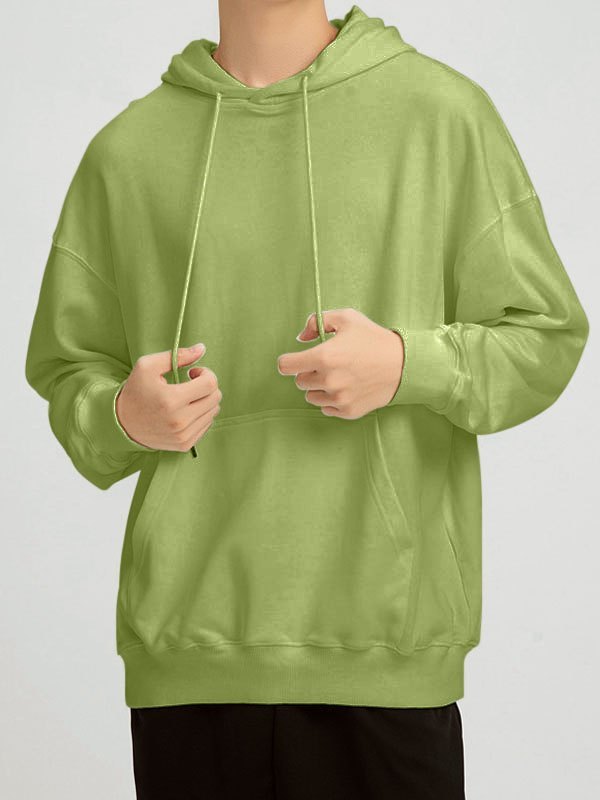 EMMIOL Men's Solid Color Pullover Hoodie