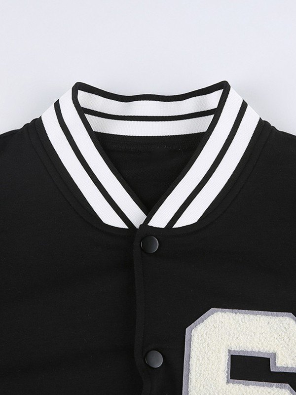 EMMIOL Conjunto de chaqueta y joggers Varsity bordados
