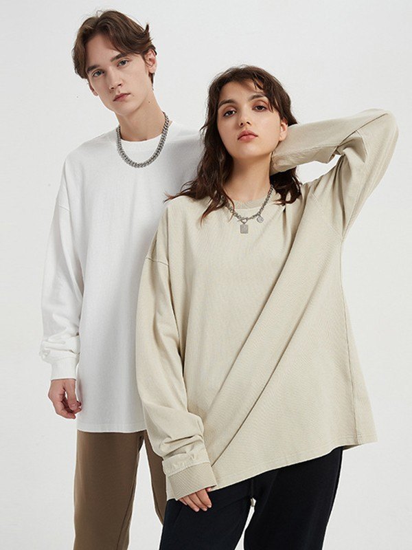 EMMIOL Unisex-Sweatshirt mit Rundhalsausschnitt in Vintage-Waschung