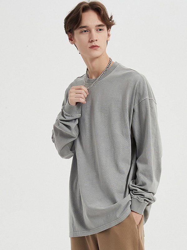 EMMIOL Unisex Vintage Wash Crew Neck Sweatshirt