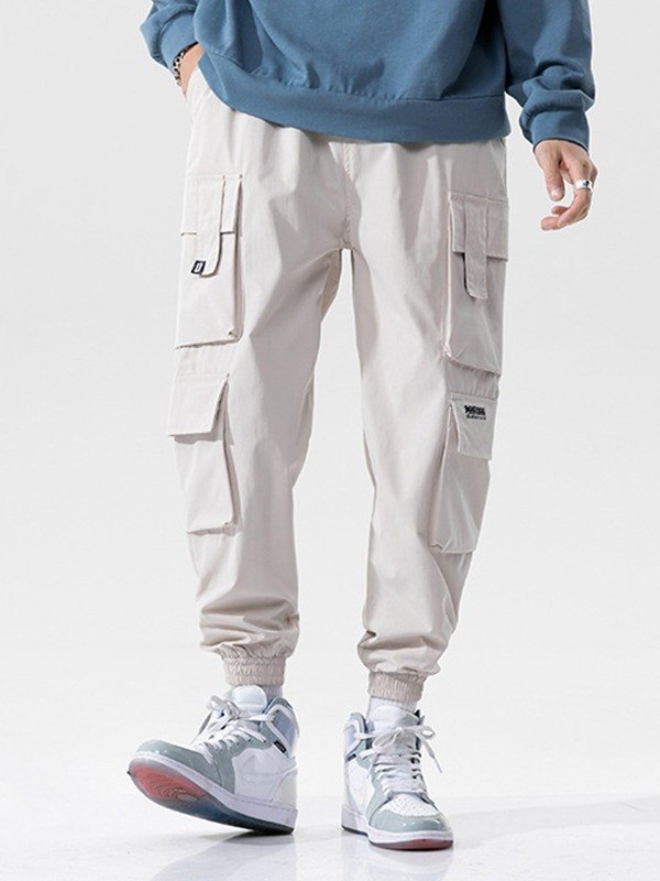 EMMIOL Pantalones cargo con bolsillo utilitario para hombre