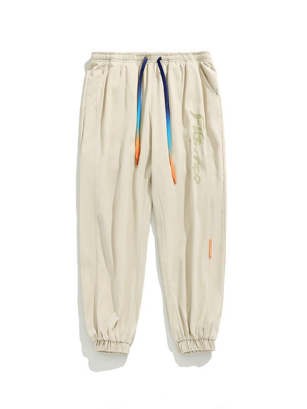 EMMIOL Pantalones jogger casuales sueltos con estampado de letras para hombre