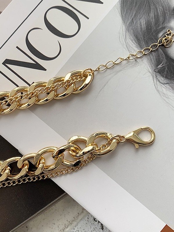 EMMIOL Collar de cadena gruesa con dije de moneda de doble capa