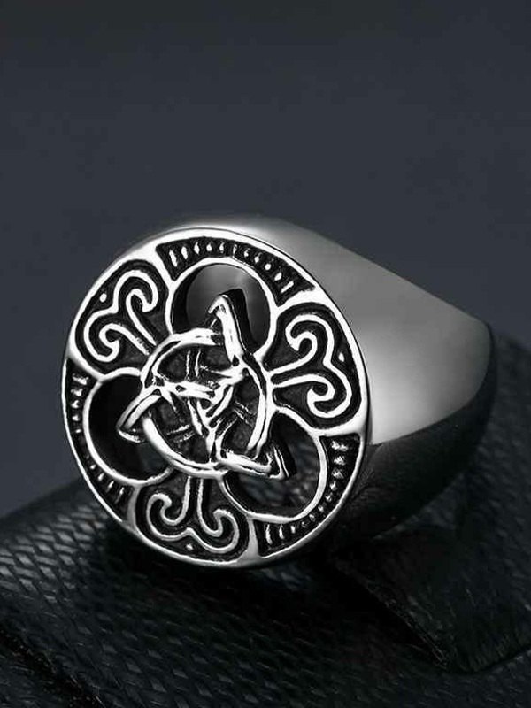 Emmiol Free shipping 2023 Men's Vintage Celtic Knot Ring Silver in
