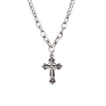 Emmiol Free shipping 2026 Men's Rhinestone Cross Pendant Necklace ...
