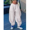 EMMIOL Pantalones jogger holgados de color liso