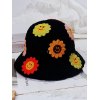 EMMIOL Floral Embellished Handmade Crochet Knit Bucket Hat