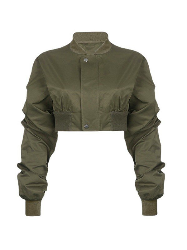 EMMIOL Bomber corto vintage arricciato