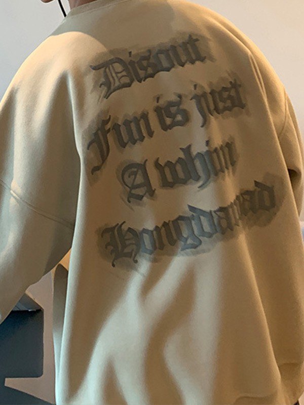 EMMIOL Pullover-Sweatshirt mit Gothic-Schriftzug für Herren
