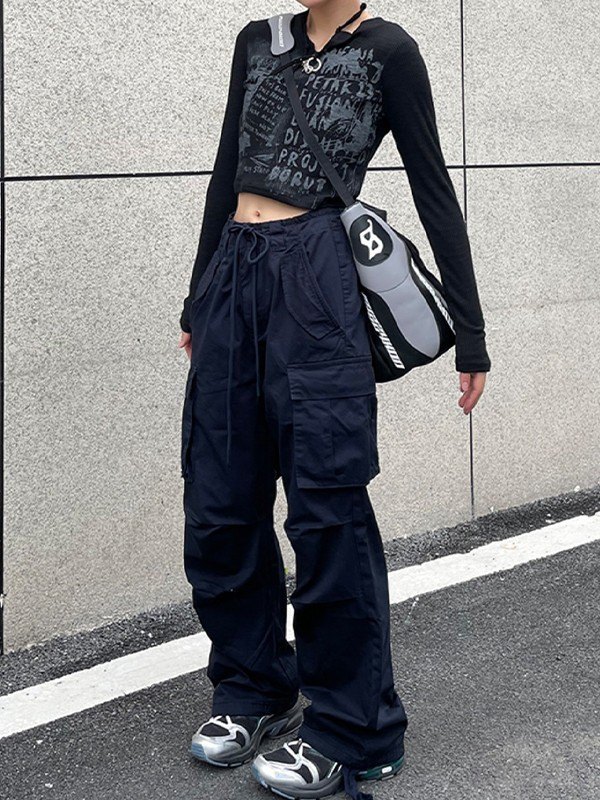 EMMIOL Vintage Y2K Long Sleeve Knit Crop Top