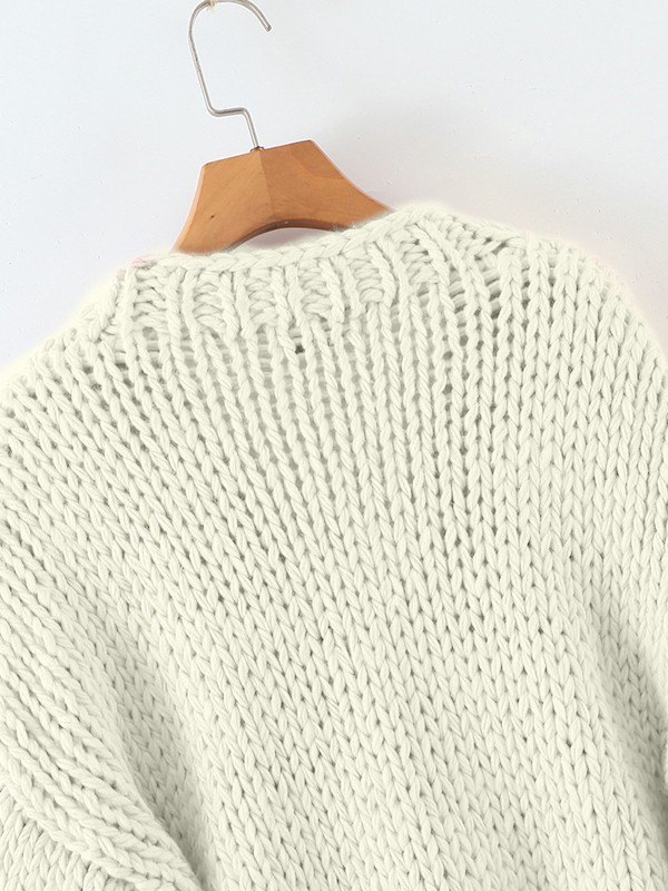 EMMIOL Button Up Floral Crochet Knit Cardigan