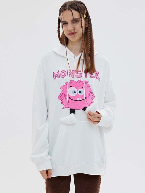 EMMIOL Sudadera unisex de monstruo de dibujos animados de pareja