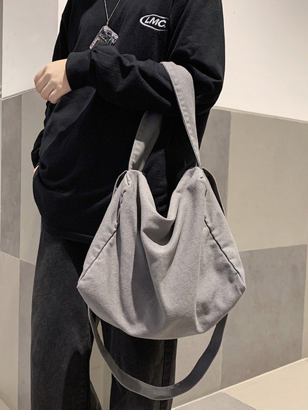 EMMIOL Bolso bandolera simple de lona lavada