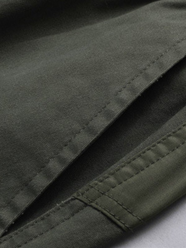 EMMIOL Pantalones cargo tipo jogger con detalle de tiras para hombre