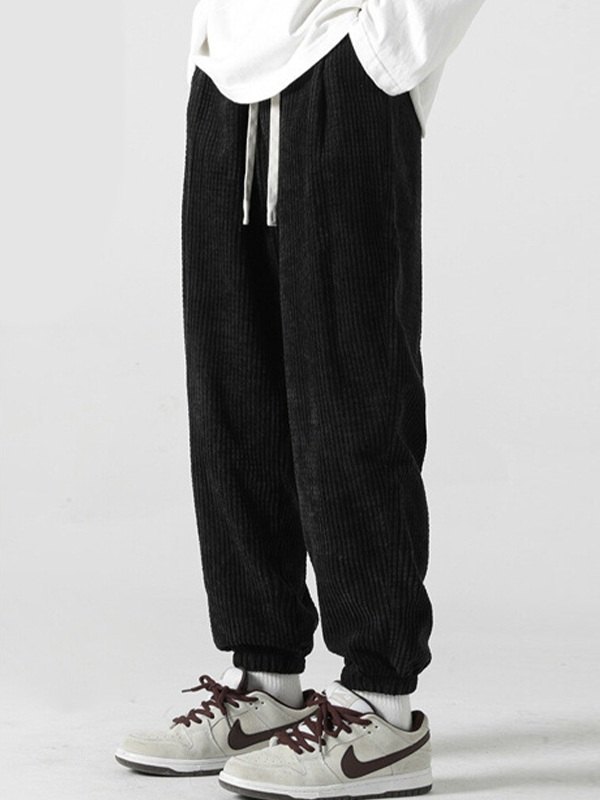 EMMIOL Pantalones jogger casuales de pana para hombre