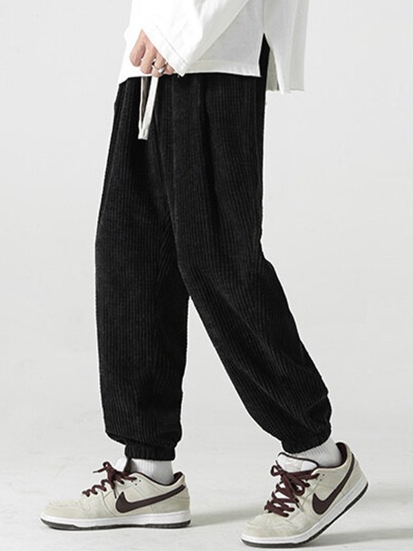 EMMIOL Pantalones jogger casuales de pana para hombre