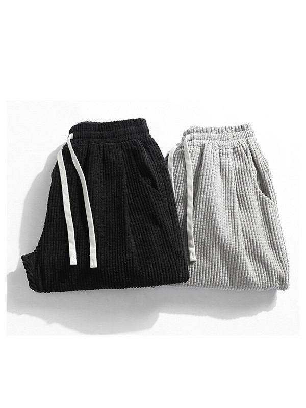 EMMIOL Pantalones jogger casuales de pana para hombre
