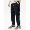 EMMIOL Pantalones tipo jogger cruzados laterales para hombre