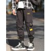 EMMIOL Pantalones cargo tipo jogger con bolsillo de parche para hombre