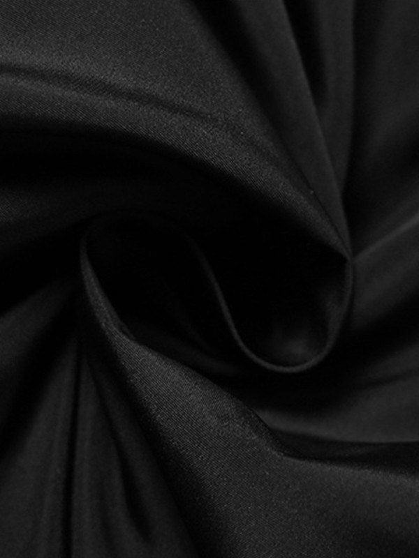 EMMIOL Chaqueta acolchada corta con capucha negra