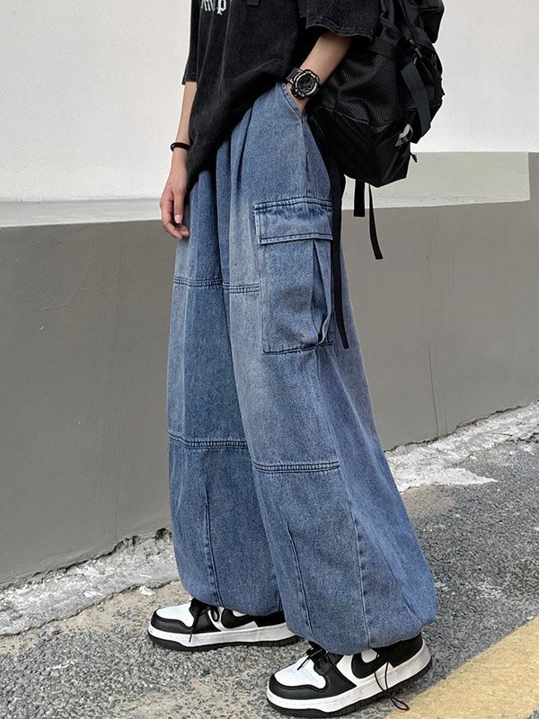 Men's Vintage Loose Cargo Jeans