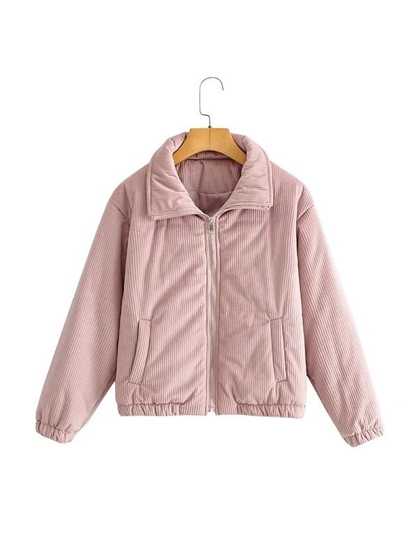 EMMIOL Gefütterte Cordjacke mit Reißverschluss