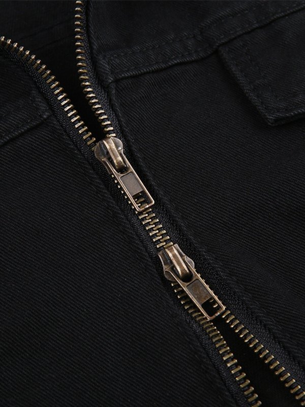 EMMIOL Chaqueta vaquera corta negra