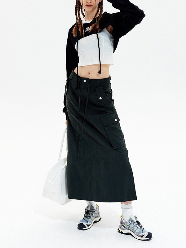 EMMIOL Logo Embroidered Shrug Hoodie