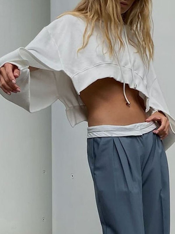 EMMIOL Sudaderas con capucha recortadas