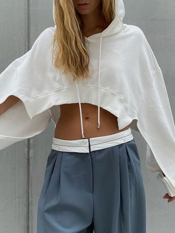 EMMIOL Sudaderas con capucha recortadas