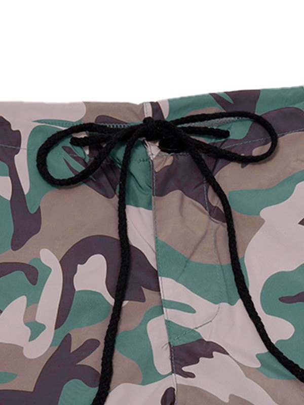 EMMIOL Camo Print Straight Leg Cargo Pants