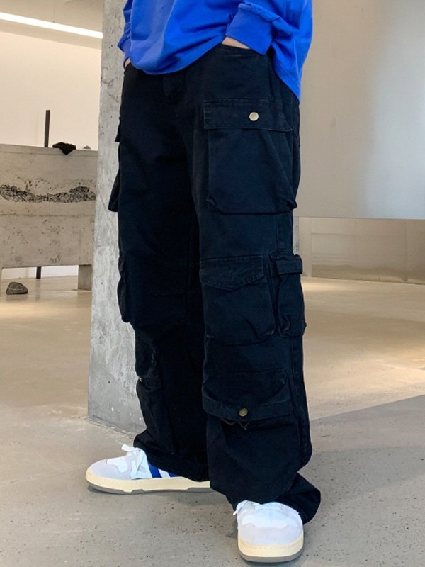 EMMIOL Men's Multi Pockets Loose Cargo Pants